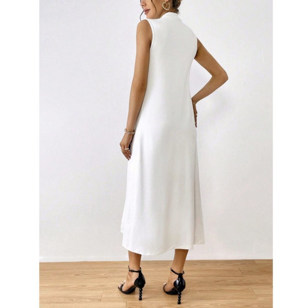 Contemporary Mock Neck Sleeveless Dress - Picture 5 of 5